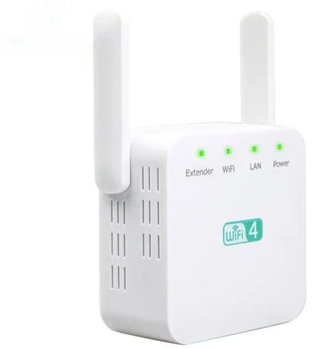 DrPhone WR1 - WiFi Extender 300Mbps – 2.4GHz Versterker – Range Extender met Antennes – Betere Dekking – Wit