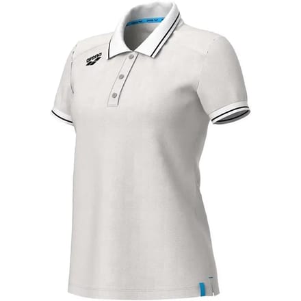Arena Dames Poloshirt Team Solid Cotton Wit
