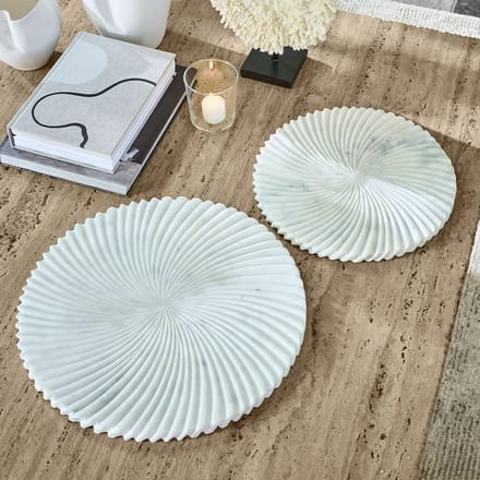 LOBERON Plateau set van 2 Bellarivas beige