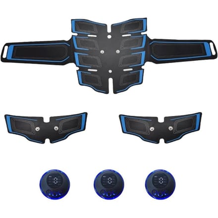 USB Oplaadbare EMS Buikspiertonende Trainer Oefen Acht-pack Buikspieren Versterkt Simuleert Biologische Microstroom BLACK black