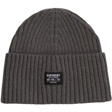 Superdry Workwear Gebreide Muts Dark Grey Grootte: 1SIZE