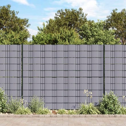 vidaXL - Privacystrips - 35x0,19 - m - PVC - mat - lichtgrijs