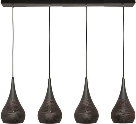 Freelight Bruciato Hanglamp - 4-lichts E27 - Bruin