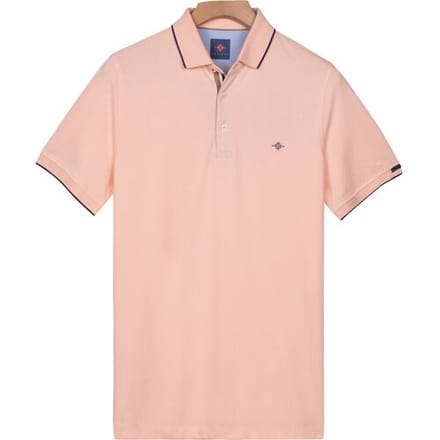 Baileys Polo Two-Tone Solid Fine Line Tipping Detail Soft Peach / male