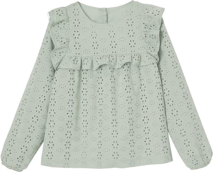 Vertbaudet Blouse met ruches van Engels borduurwerk meisje