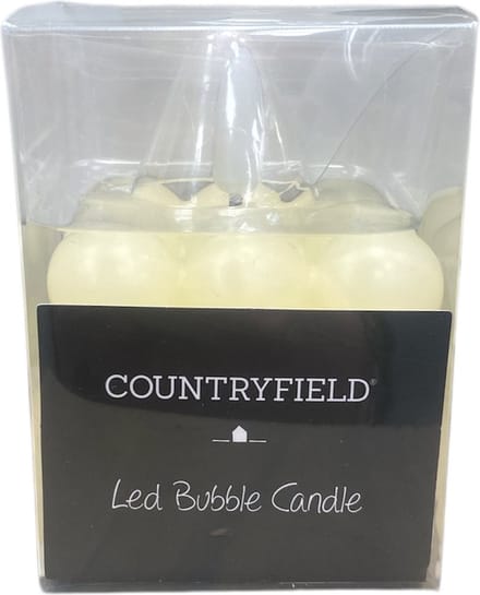 Countryfield - Led Kaars - Bubble - Creme - Warm wit licht