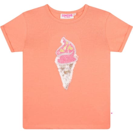 Someone LOU-SG-02-B Meisjes T-shirt - CORAL