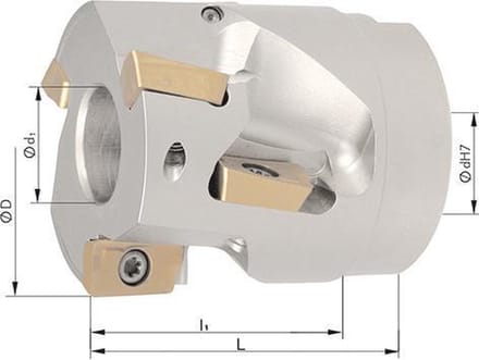 Mantelkopfrees, 90° met IKmet inwendige koeling Z 3 50mm