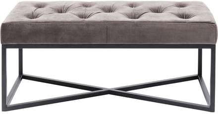 Kare Bank Crossover Grey Black 90x40cm