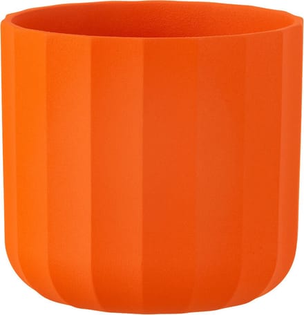 J-Line bloempot Summer - keramiek - oranje - small - 3 stuks - Ø 13.5 cm