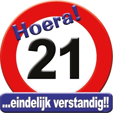 Huldeschild - 21 jaar