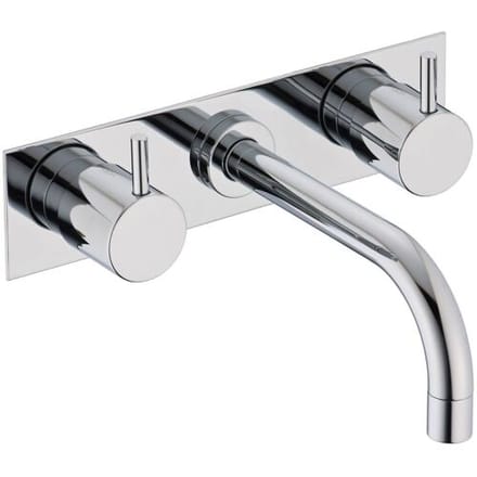 Vola wall-mounted two-handle basin mixer 1513K16 with short spout center
