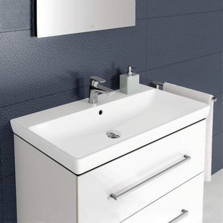 Villeroy & Boch Avento meubelwastafel - 80x47cm - 1 kraangat met overloop wit
