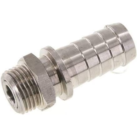 19 mm & R1/2'' RVS 1.4301 Slangpilaar Buitendraad FKM Afdichting Draaibaar