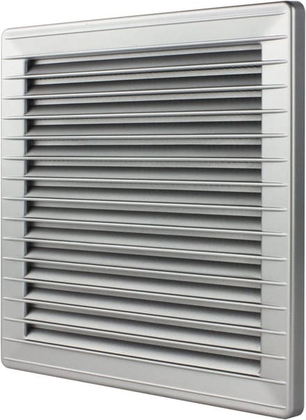 Ventilatierooster Vierkant met Insectengaas Ø 100-150 mm Zilver