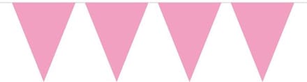 Folat - Vlaggenlijn XL Effen Baby Roze 10m