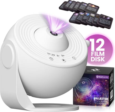 MostEssential Premium 12-in-1 Projectorlamp - Sterren Projector - Galaxy Projector - Sterrenhemel Projector - Heelal - Universum