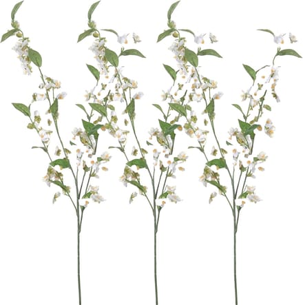 Louis Maes Bloesem kunstbloem/tak - 3x - wit - 85 cm - appelbloesem
