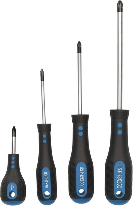 Schroevendraaier Set voor Japanse Standaard Schroeven - JIS PH1 PH2 PH3 - 4 Stuks