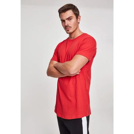 Urban Classics - Shaped Long Heren Tshirt - XS - Rood