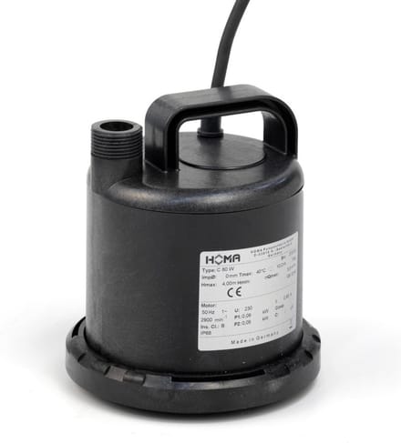 Homa - vlakzuig pomp - dompelpomp - klokpomp - vijverpomp - 90W - 2mm restand