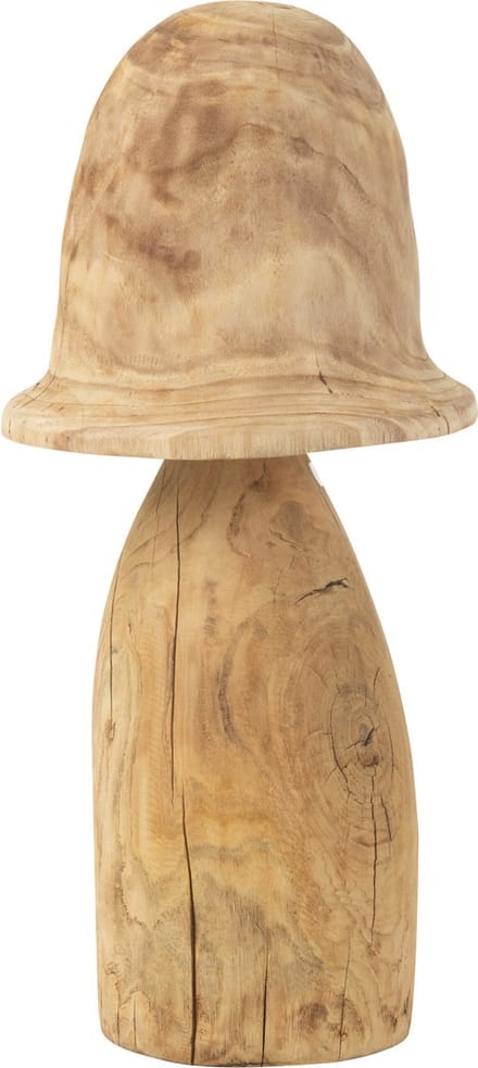 J-Line decoratie Paddenstoel Stolp - hout - naturel - extra large