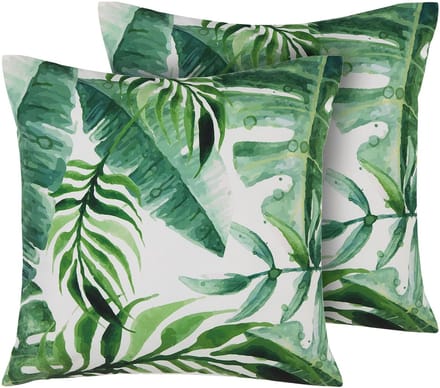PAVELLI - Tuinkussen set van 2 - Groen - 45 x 45 cm - Polyester