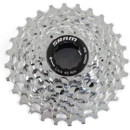SRAM PG-1050 PowerGlide Cassette 10-voudig, zilver Uitvoering 12-26T