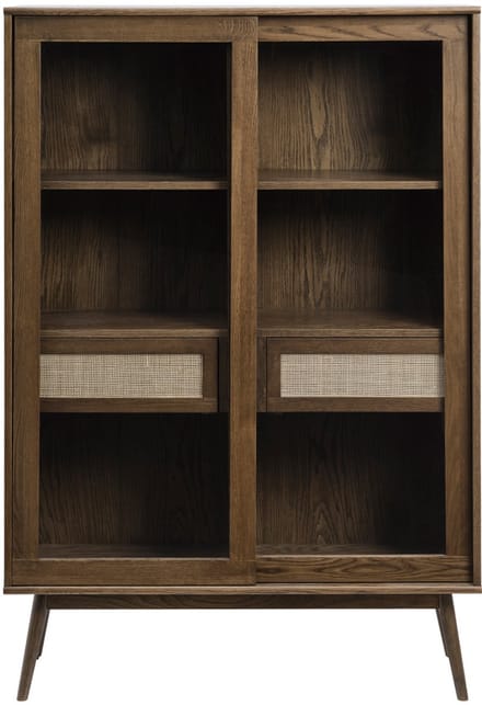 Vitrinekast Barrali Smoked Eiken 160cm - Giga Living
