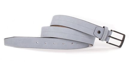 TRESANTI | GENESIO | Suède riem met stiksel | Sky Blauw | Size 85