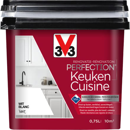 V33 Perfection Keuken - Wit - 2 l - Mat - 12 m²/l - Afwerkingslaag