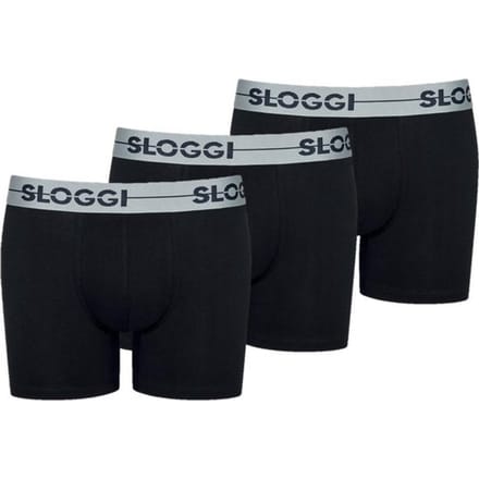 sloggi - Maat S - men Go Heren Hipster 3-pack - Zwart