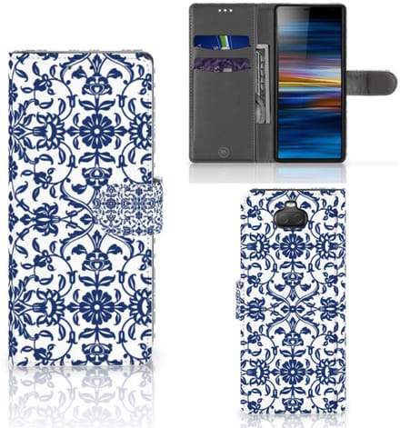 Sony Xperia 10 Hoesje Flower Blue