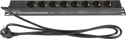 MUSIC STORE 19" Power Strip - 8x Schuko 1HU - PA accessoire