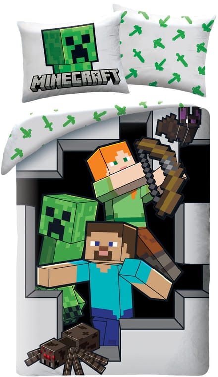 Minecraft Dekbedovertrek Sword - 140 x 200 cm - Katoen (70 x 90 cm)