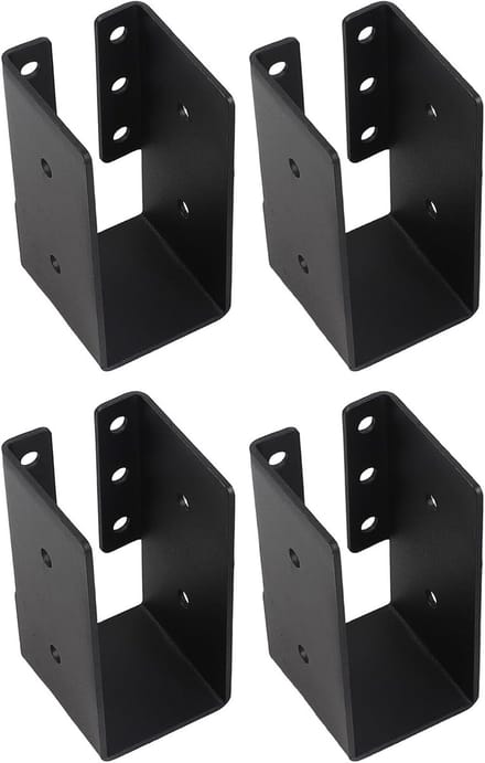 Balkenhouder Set - Houten Connectoren - Constructie Versterken - Weerbestendige Constructie - 51 x 45 x 93 cm - Zwart
