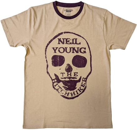 Neil Young - Hitchhiker Heren T-shirt - S - Creme
