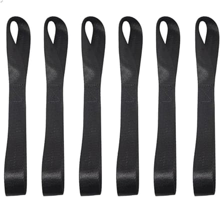 6-pack spanringen - Dubbele spanringen - voor het vervoeren van motorfietsen, fietsen en ATV's - Zwart - 2,5*30cm