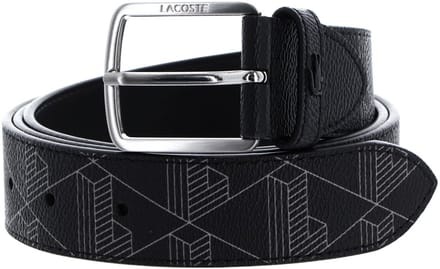 LACOSTE Riem The Blend 35 Monogram Print W120 Monogram Noir Gris Zwart