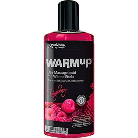 Joydivision WARMup Verwarmende Massageolie Framboos - 150 ml