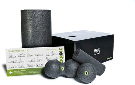 Blackroll Blackbox Set Zwart incl. Standard en Mini Foamroller, Bal 8 cm en Duobal 8 cm