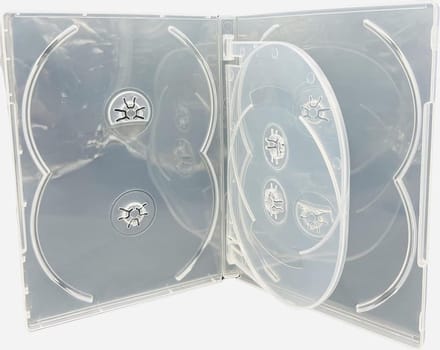 Dragon Trading 6 Disc Clear CD DVD BLU RAY Cases - 6 Way Case for 6 discs - 14mm spine - Outer Cover Insert