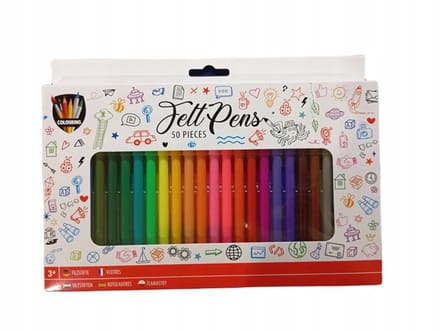 50 Stuks Kleurrijke Stiften (25 Kleuren) - Grafix Felt Pens