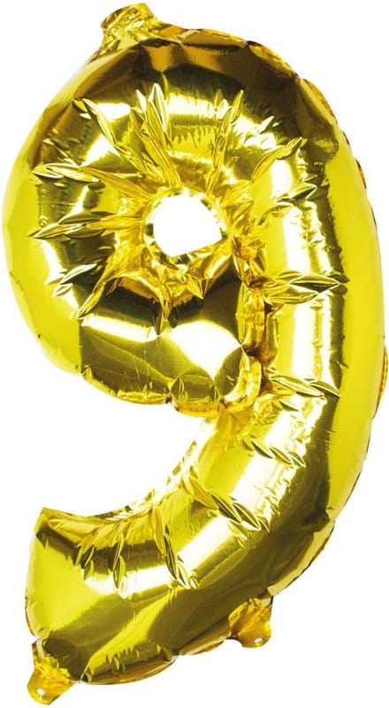 Ginger Ray Pick & Mix - Folieballon cijfer 9 - goud