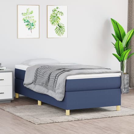 vidaXL - Boxspring - bed - 80x200 - cm - stof - blauw