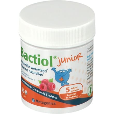 Metagenics Bactiol Junior Voedingssupplement Probiotica 30 Kauwtabletten