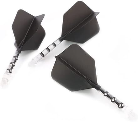 Cuesoul - ROST T19 Integrated Dart Flights - Big Wing - Black Clear
