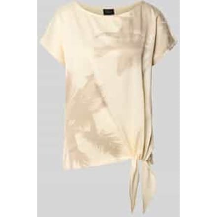 s.Oliver - female - T-shirt van viscosemix met knoopdetail aan de zoom