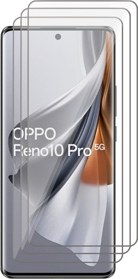 Screenprotector geschikt voor Oppo Reno 10 / 10 Pro - 3x Glas Screen Protector