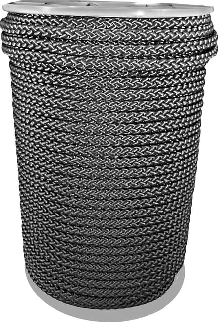 Gevlochten Koord – 200 meter – 3mm - Zwart – Touw - Haspel